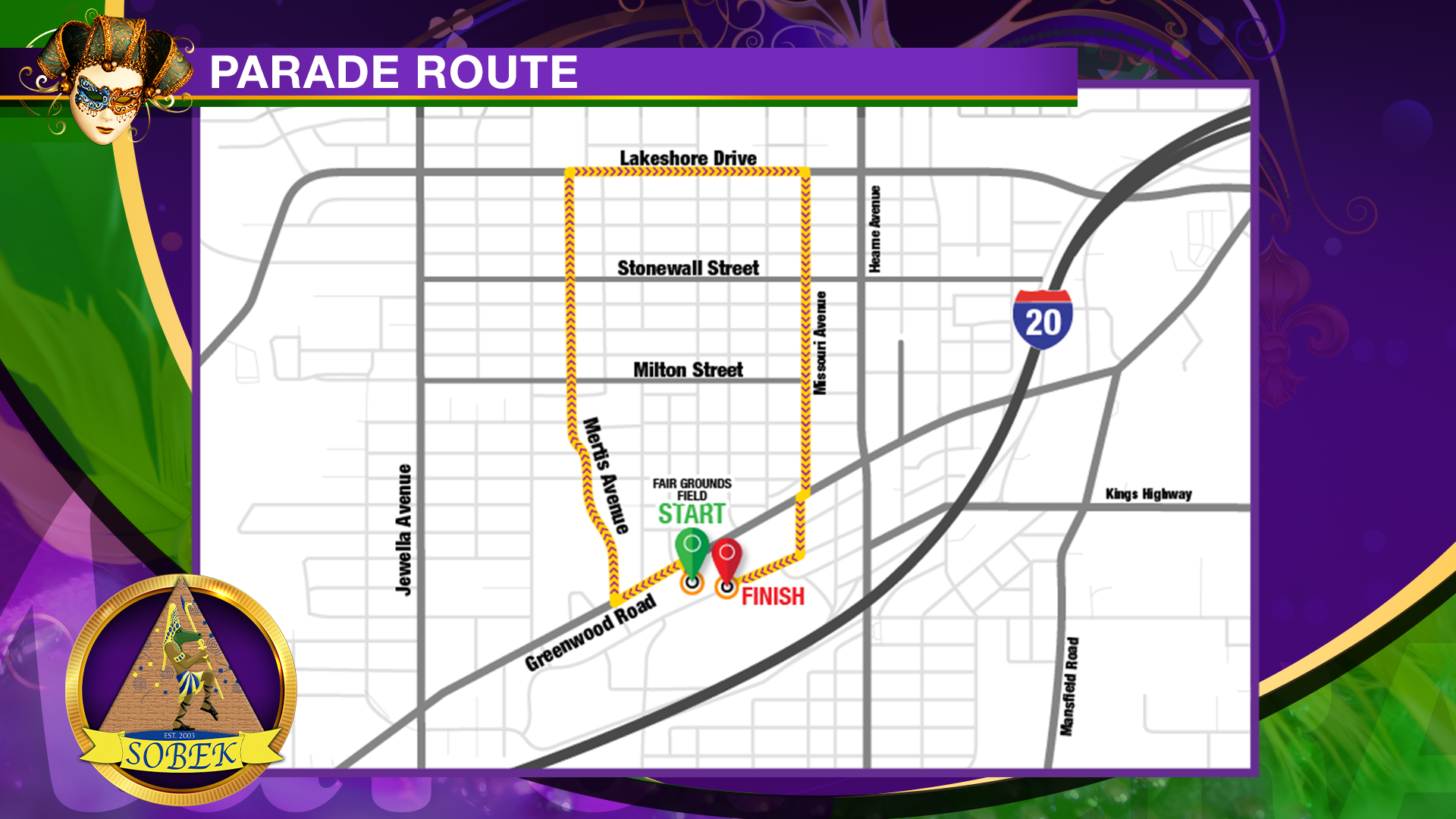 Sobek updated parade route